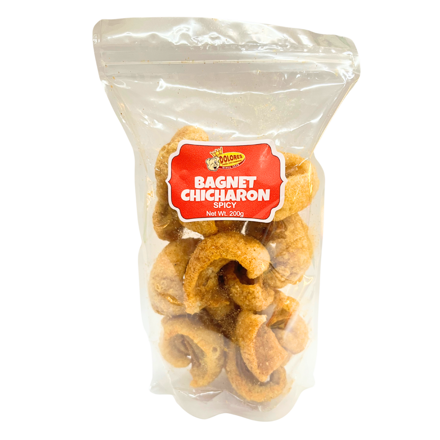 DOLORES BAGNET CHICHARON 200G SPICY